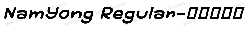 NamYong Regular字体转换